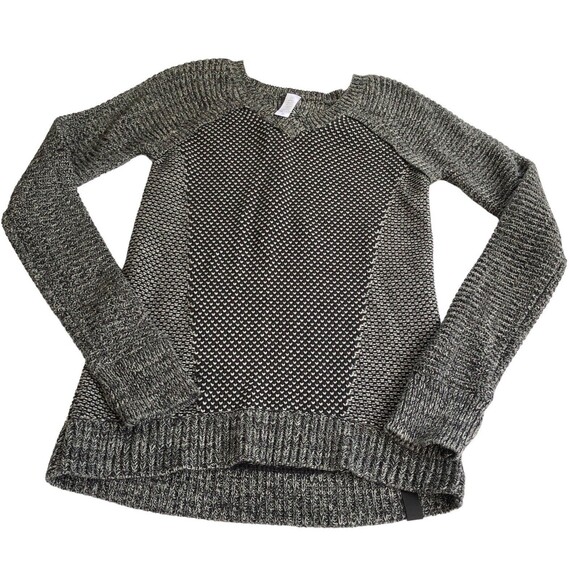 IVIVVA by LULULEMON BUSY TO BE COZY KNITTED PULLOVER GRAY SIZE 14 100% Cotton - Picture 5 of 13